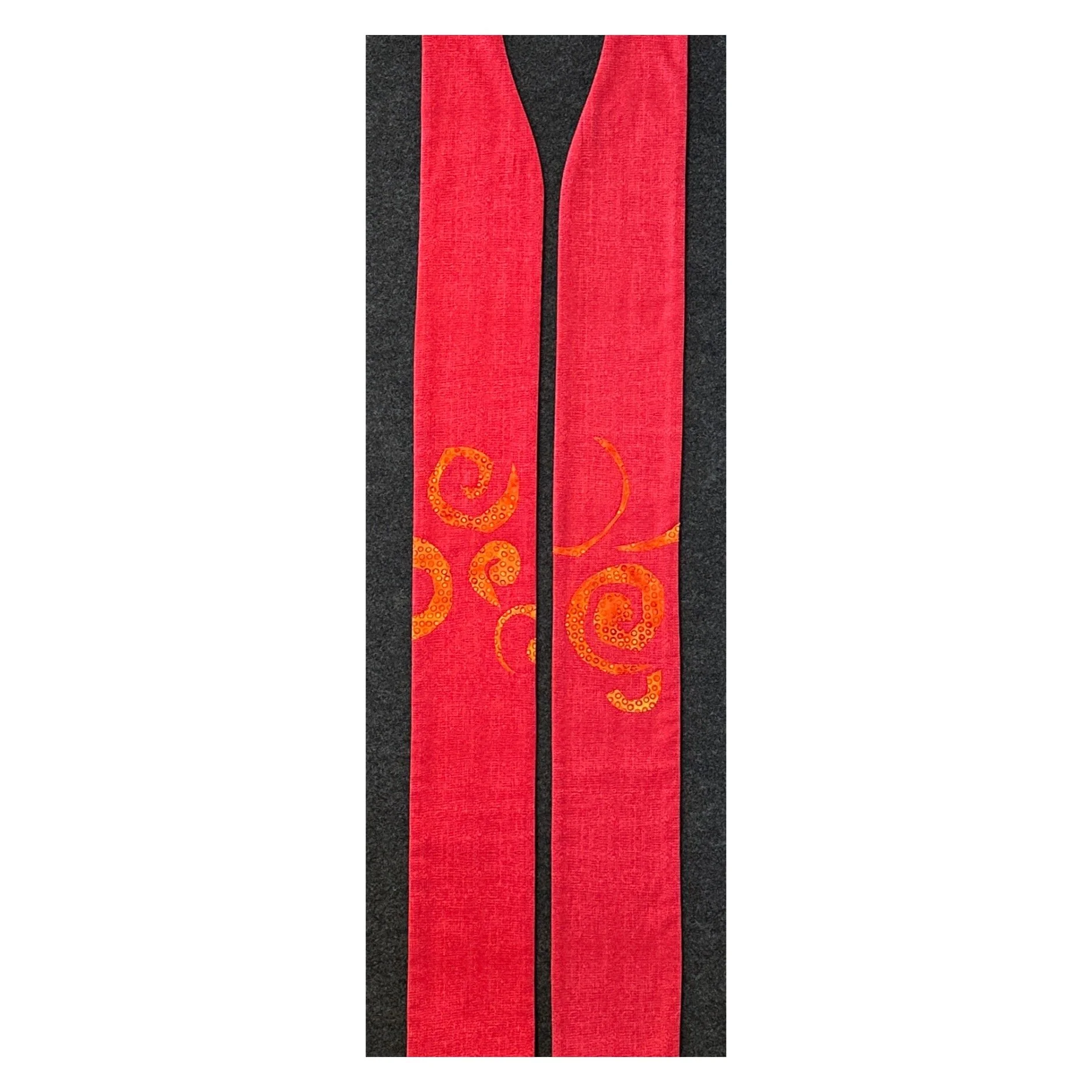 634 Ordination clergy stole - Simple Batik stole with cross